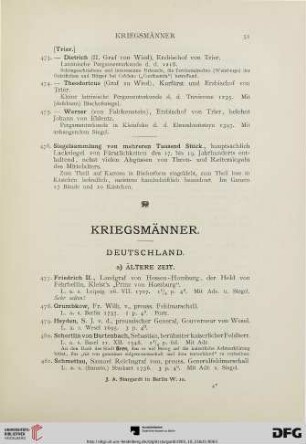 Kriegsmänner (Nr. 477-549)