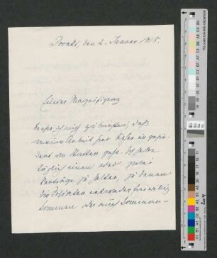 Brief an Werner von Melle