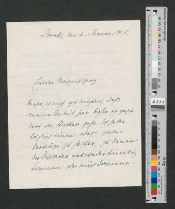 Brief an Werner von Melle
