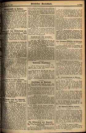 Zweite Ausgabe vom Dienstag, den 15. Mai 1928.