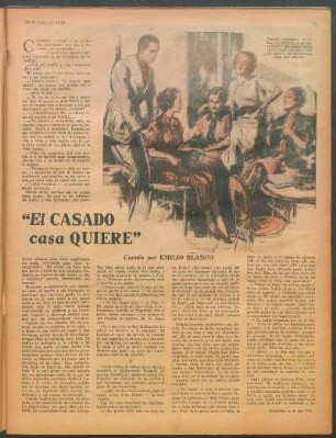 "El casado casa quiere" : Cuento por Emilio Blanco