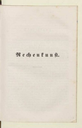 Rechenkunst