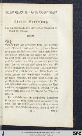 Vierte Vorlesung.