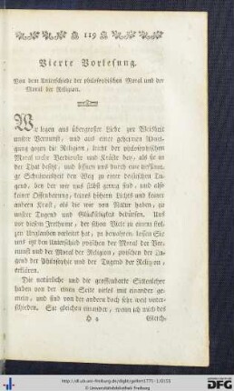 Vierte Vorlesung.