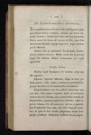 De Exanthematibus chronicis.
