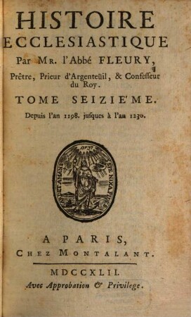 Histoire Ecclesiastique, 16. Depuis l'an 1198. jusques à l'an 1230.