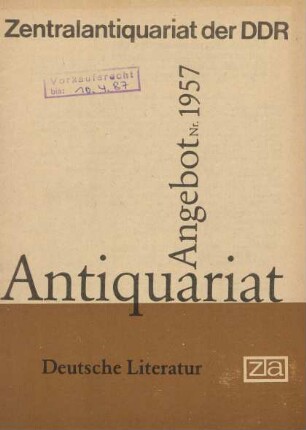 Nr. 1957: Deutsche Literatur