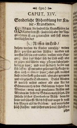 Caput XIV. Sonderliche Anhandlung der Kinder- Kranckheiten.