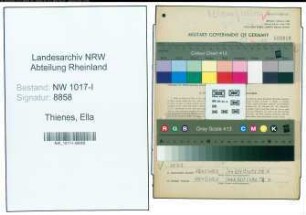 Entnazifizierung Ella Thienes , geb. 23.03.1902 (Geschaeftsfuehrerin)