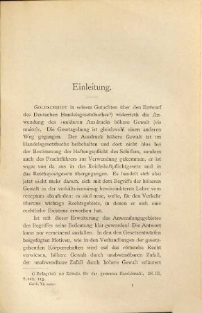 Der Begriff der vis maior im römischen und Reichsrecht