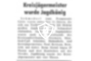 Kreisjägermeister wurde Jagdkönig