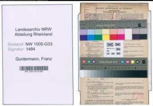 Entnazifizierung Franz Guntermann , geb. 09.10.1904 (Lehrer)
