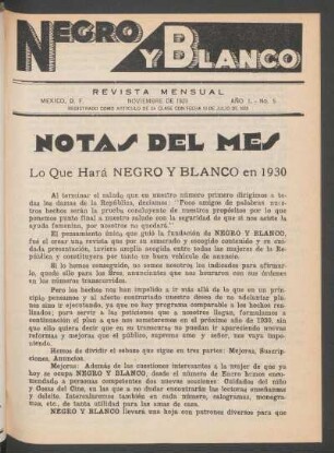 1929,1,5: año 1, no. 5 (noviembre de 1929)