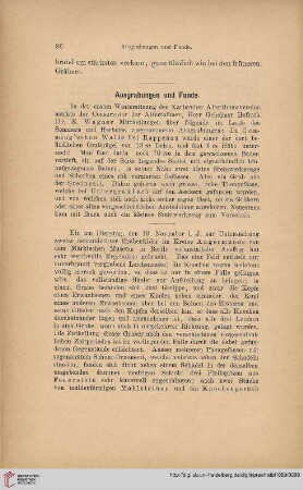 Ausgrabungen und Funde