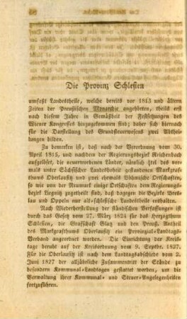 Die Provinz Schlesien