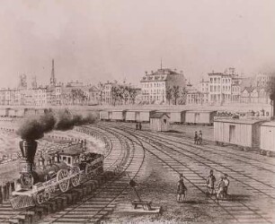 USA, Chicago, Station Illinois Central Railway, 1863