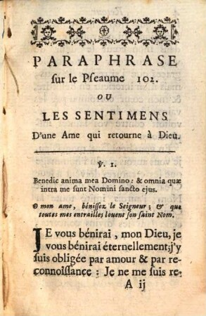 Sentimens D'Une Ame Penitente, Sur le Pseaume, Miserere mei Deus. Et Le Retour D'Une Ame A Dieu, Sur le Pseaume, Benedic Anima mea, [2]