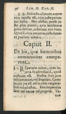Caput II. De his, quae hominibus communiter competunt.