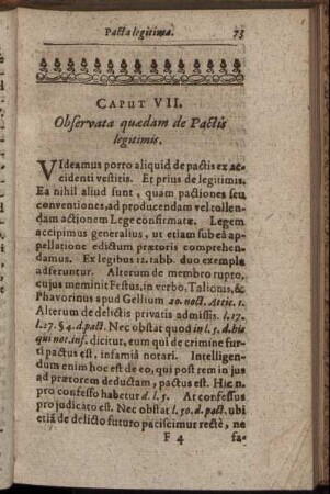 Caput VII. Observata quædam de Pactis legitimis.