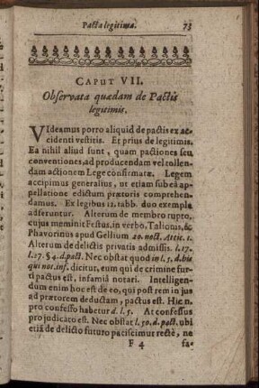 Caput VII. Observata quædam de Pactis legitimis.