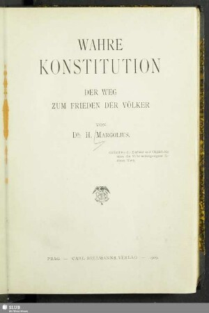 Wahre Konstitution : der Weg zum Frieden der Völker