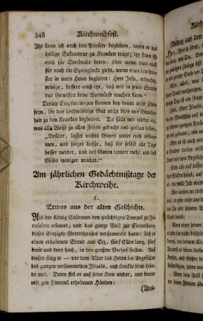Am jährlichen Gedächtnißtage der Kirchweihe.