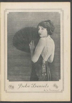 [Fotografía de] Bebe Daniels de la Paramount