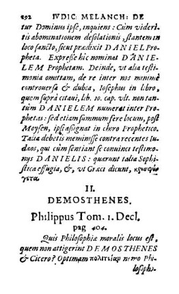 II. Demosthenes Philippus Tom. 1. Decl. pag 404.