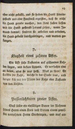 7. Klugheit eines zahmen Affen