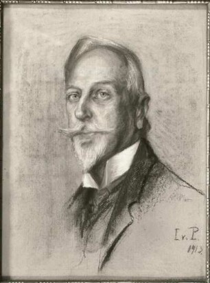 Porträt Karl August Lingner : Porträt Karl August Lingner. Pastell (1913; I. v. P.)