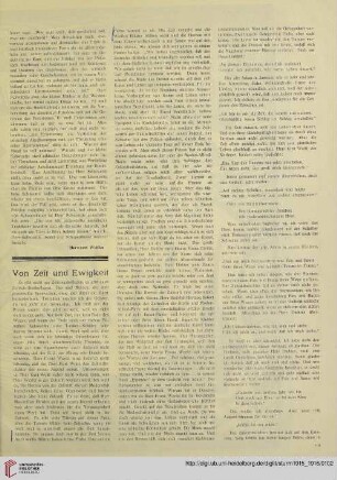 Von Zeit und Ewigkeit