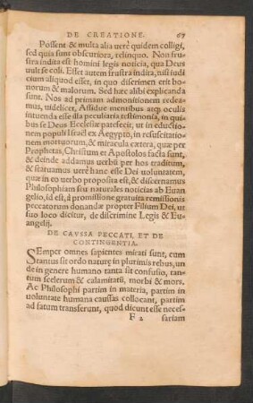 De Caussa Peccati, Et De Contingentia.