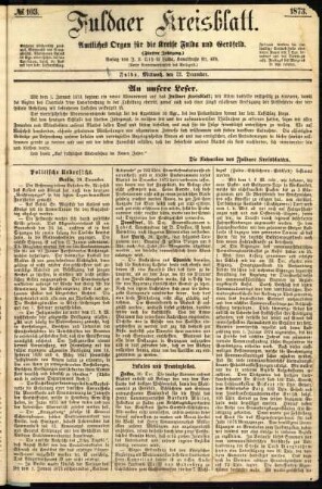 Ausgabe vom Mittwoch, den 31. Dezember 1873.