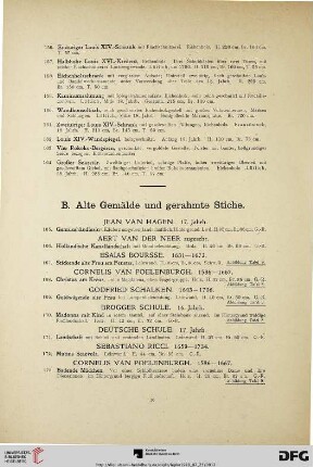 B. Alte Gemälde und gerahmte Stiche (Nr. 165-273)