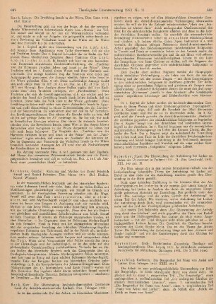688-689 [Rezension] Beyschlag, Karlmann, Die Bergpredigt und Franz von Assisi