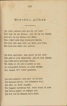 Gewohnt, gethan.