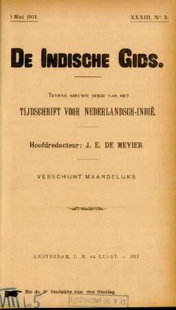XXXIII. No. 5. 1 Mei 1911