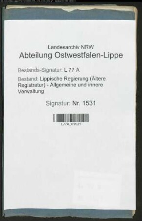 Anstellung des Geh. Oberregierungsrats Karl Piderit