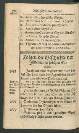 Folgen die Geschichte der Jüden unter solchen Königen.