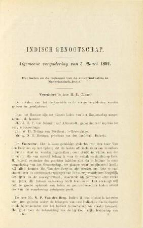 Algemeene vergadering van 3 Maart 1891