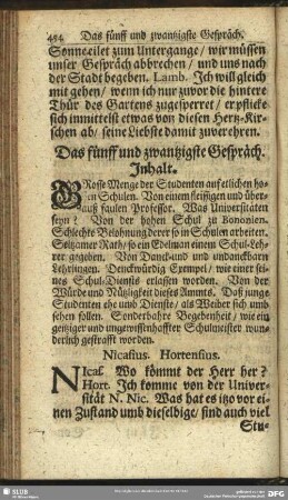 Das fünff und zwantzigste Gespräch