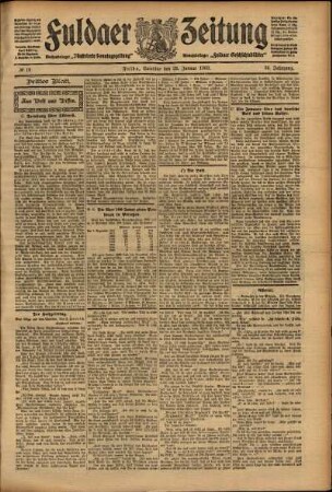 Dritte Ausgabe vom Samstag, den 23. Januar 1909.