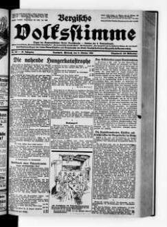 Bergische Volksstimme. 1917-1932