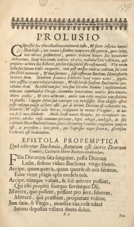 Prolusio.