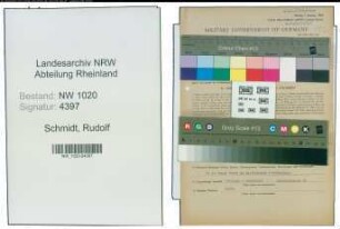 Entnazifizierung Rudolf Schmidt , geb. 23.05.1920 (Kaufmaennischer Angestellter)
