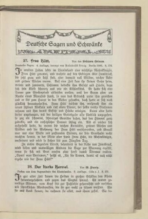 Deutsche Sagen und Schwänke