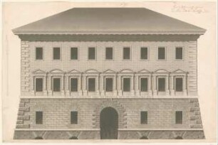 Fischer, Carl von; München; Archivgebäude - Fassade (Aufriss)