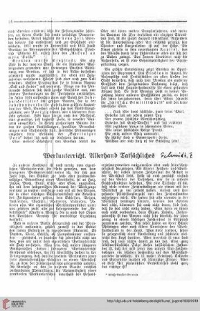 N.F. 10.1930: Werkunterricht : Allerhand Tatsächliches