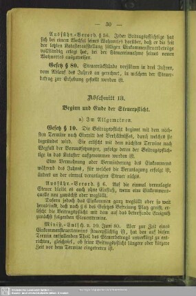 Abschnitt 13. Beginn und Ende der Steuerpflicht
