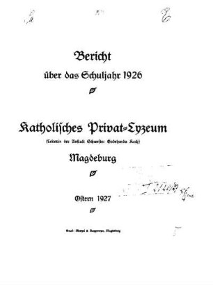 1926/27: Bericht ... - 1926/27